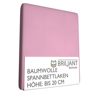 Spannbettlaken Briljant Hellrosa Kinder (Baumwolle)
