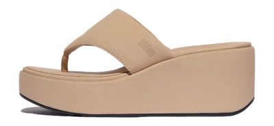 FitFlop Damen Platfforms Wedge Toe-Post Sandals Classic Beige