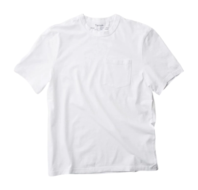 T-Shirt Tenue. John Pocket Tee Herren White