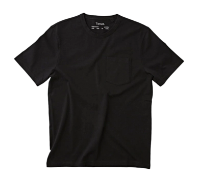 T-Shirt Tenue. John Pocket Tee Herren Black