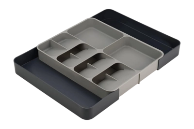 Portaposate per cassetto estendibile Joseph Joseph DrawerStore, 12 Scomparti, Grigio