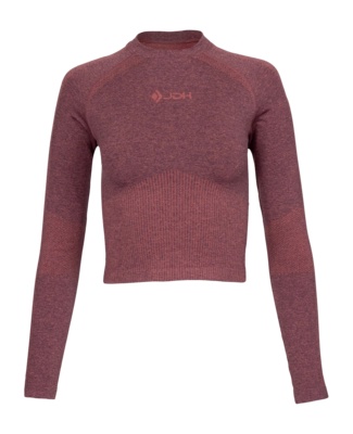Sportshirt JDH Women Seamless Long Sleeve T-Shirt Plum