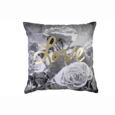 Sierkussen KAAT Roses with Love Gold (45 x 45 cm)