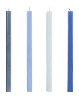 Kaars HAY Square Candle Blues (Set van 4)