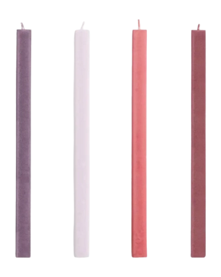 Kaars HAY Square Candle Reds And Bordeaux (Set van 4)