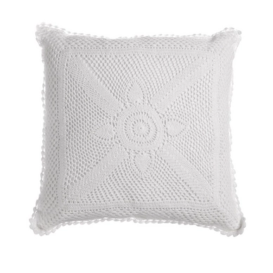 Sierkussen Kaat Pretty Crochet White