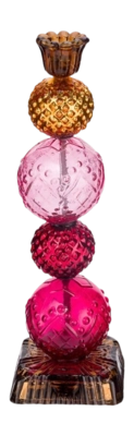 Kandelaar Pip Studio Glass Bead Red-Yellow 30 cm