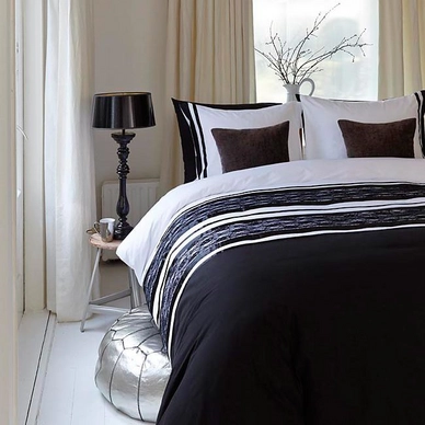 Parure de Lit Beddinghouse Kathy Noir Coton