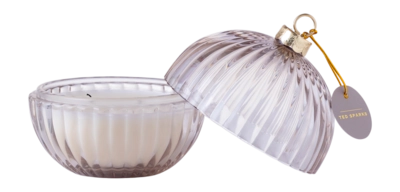 Kerstbal Geurkaars Ted Sparks Vanilla & Cedarwood