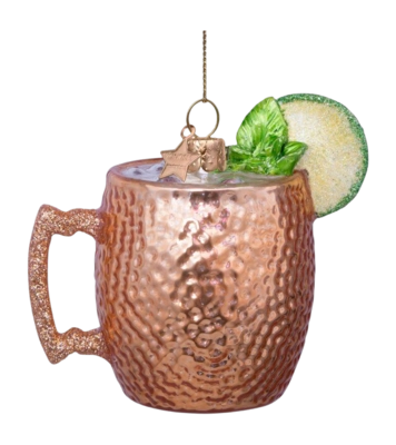 Kerstbal Vondels Ornament Glass Moscow Mule 7,5 cm