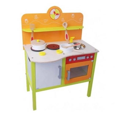 Kinderkeuken Oranje Hout