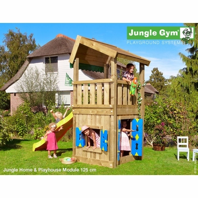 Speeltoren Jungle Gym Jungle Home + Playhouse 125 Geel