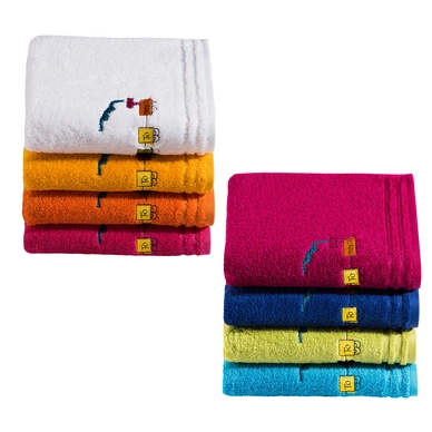 Handdoek Vossen Kids Train  Cranberry (30 x 50 cm)