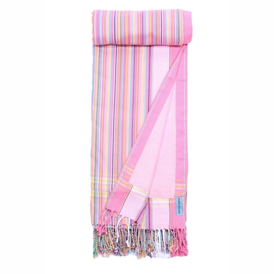Kikoy Pure Kenya Towel Badstof Sweet Pink Stripes