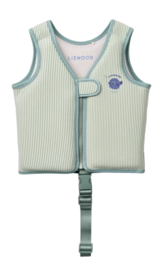 Kinder Zwemvest Liewood Dove Seersucker Peppermint / Sandy 2-3 Jaar