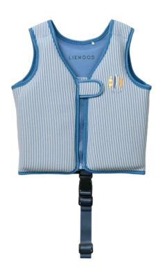 Kinder Zwemvest Liewood Dove Seersucker Y/D Stripe Riverside / Creme De La Creme 1-2 Jaar