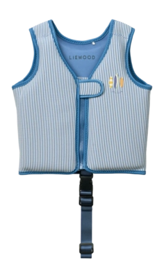 Kinder Zwemvest Liewood Dove Seersucker Y/D Stripe Riverside / Creme De La Creme 2-3 Jaar