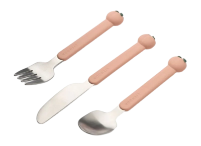 Kinderbestekset Liewood Kids Tove Peach Cutlery Set Peach / Pale Tuscany Multi Mix