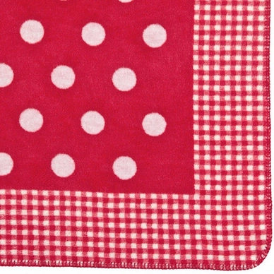 Jacquard Decke Ibena Kuschelkind Rote Punkte