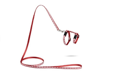 Kittentuig Beeztees Hearts Nylon Rood