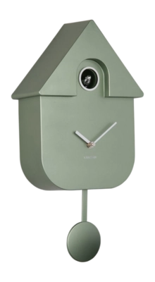 Klok Karlsson Modern Cuckoo Metallic Dark Green 40 x 23 cm