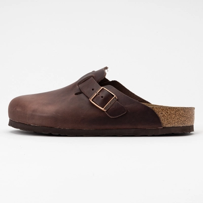 Clog Birkenstock Boston Soft Footbed Oiled Leather Unisex Habana Regular