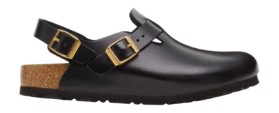 Clog Birkenstock Tokio II Natural Leather Damen Black New Dressy Leather Narrow