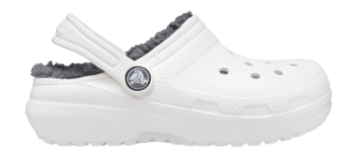 Klomp Crocs Toddler Classic Lined Clog White Grey