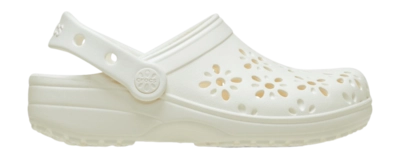 Klomp Crocs Unisex Classic Floral Cut Clog Chalk