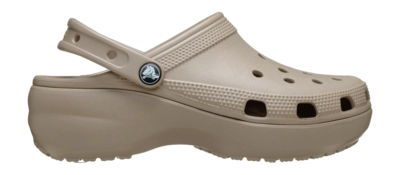 Klomp Crocs Women Classic Platform Clog Taupe