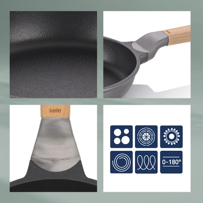 Koekenpan Kela Vitana Recycled Aluminium Grijs 32 cm | Kookexpert