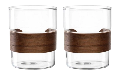 Koffie- en theeglas Leonardo Novo Legno 320ml (Set van 2)