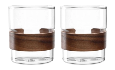 Koffie- en theeglas Leonardo Novo Legno 430ml (Set van 2)