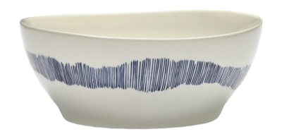 Kom Serax Feast Tableware By Ottolenghi White Blue L 18 cm
