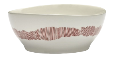 Kom Serax Feast Tableware By Ottolenghi White Red L 18 cm