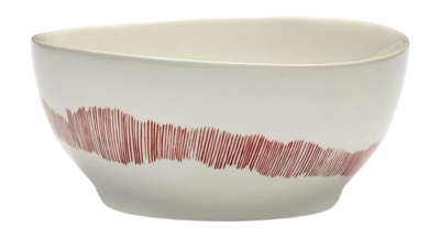 Kom Serax Feast Tableware By Ottolenghi White Red S 16 cm
