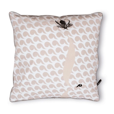 Sierkussen Tinne+Mia Peacock White/Black (50 x 50 cm)