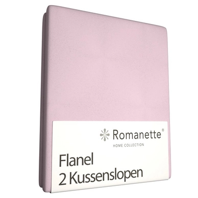 Taies d'Oreiller Romanette Rose(Flanelle) (set de 2)