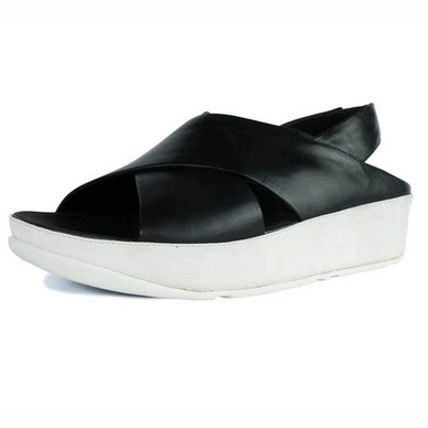 FitFlop Kys Leather Black/White