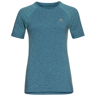 Maillot de Sport Odlo Women SS Crew Neck Essential Seamless Reef Waters Melange