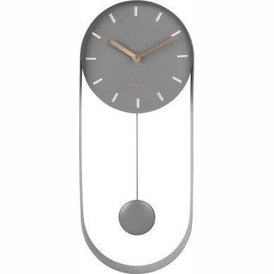 Uhr Karlsson Pendulum Charm Steel Grey 50 x 20 cm