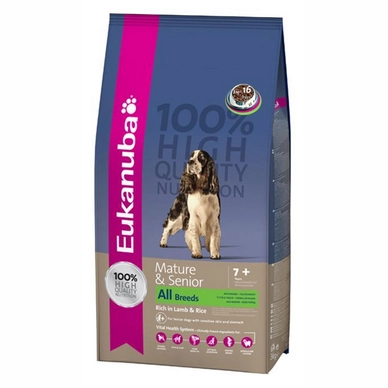 Hondenbrokken Eukanuba Senior Lam & Rijst 3 kg