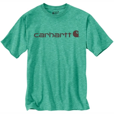 T-Shirt Carhartt Men Core Logo T-Shirt S/S Sea Green Snow Heather