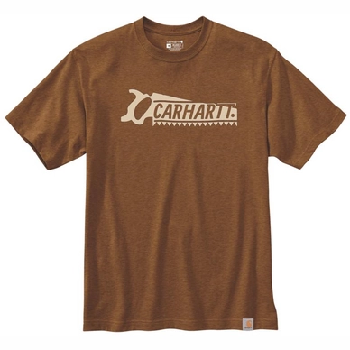 T-Shirt Carhartt Men Saw Graphic T-Shirt S/S Oiled Walnut Heather