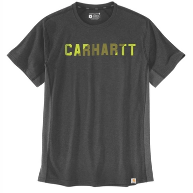 T-Shirt Carhartt Men Force Flex Block Logo Carbon Heather