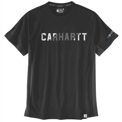 T-Shirt Carhartt Men Force Flex Block Logo Black