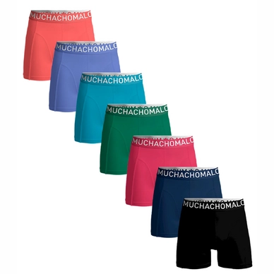 Boxershorts Muchachomalo Light Cotton Solid Herren Black Blue Red Green Blue Blue Red (7er Set)