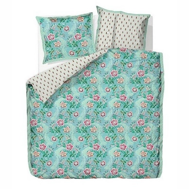 Taies d'oreiller PiP Studio Le Bois Fleuri Flanel Bijou Blue Percale (65 x 65 cm)
