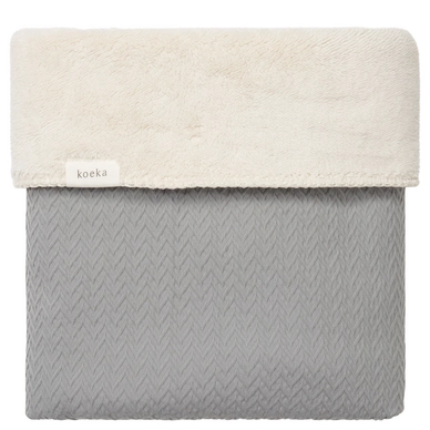 Babydeken Koeka Stockholm Teddy Steel Grey Pebble