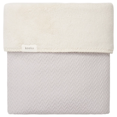 Babydeken Koeka Stockholm Teddy Silver Grey Pebble